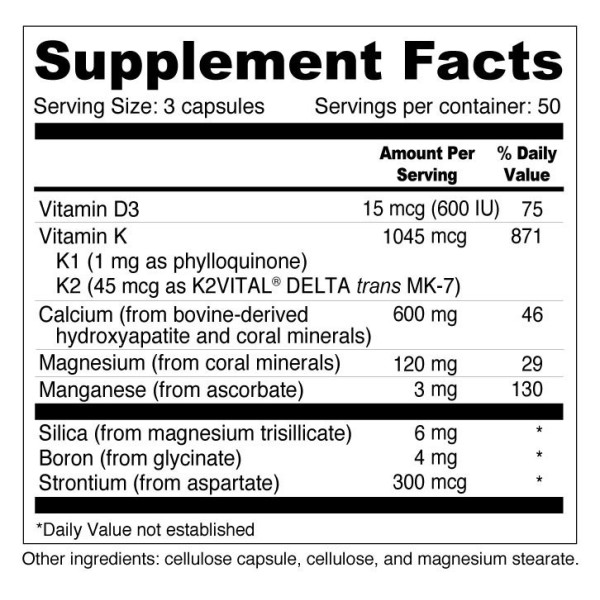 Supplement Facts 150 Caps